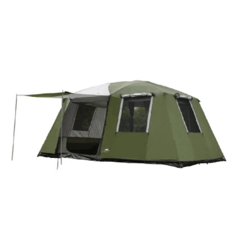 

460*305*H210cm two bedrooms & one mall camping family tent large space for traveling hiking 6/7/8/persons double layers, Green