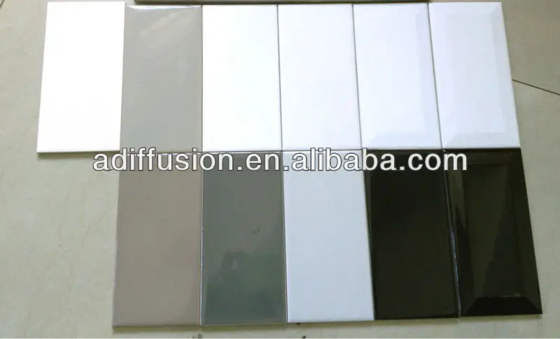 Baldosas Biseladas Blancas Y Negras 3x6" 7,5x15 Cm - Buy Baldosas De