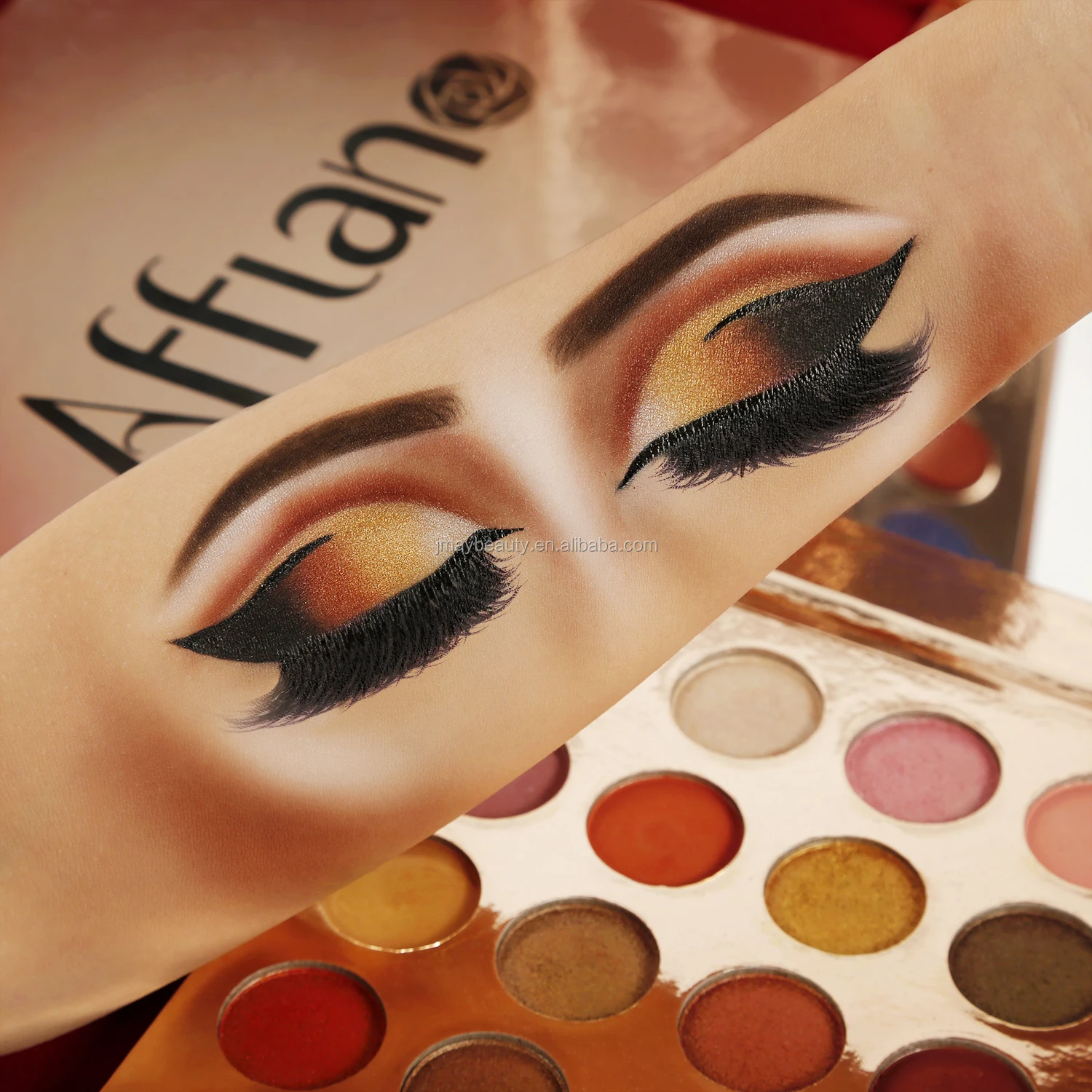 OEM Colorful Private Label Custom Cardboard Eyeshadow Palette with 30 color shades