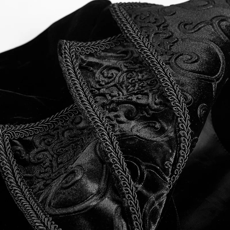 Y-658 Elegant Spring Fancy Black Woman Gothic Lace Long Dress Coat