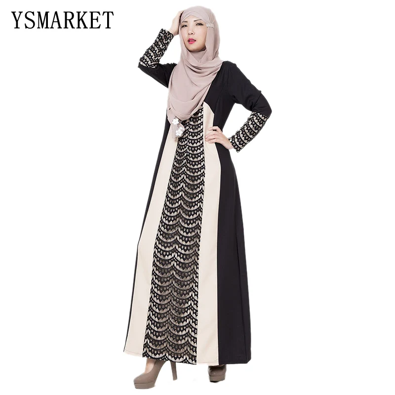 

Woman Patchwork Apparel Kaftan Clothing Femme Muslim Vestido Female Long Dresses Islamic Lady Ethnic Maxi Abaya Turkish Kleider