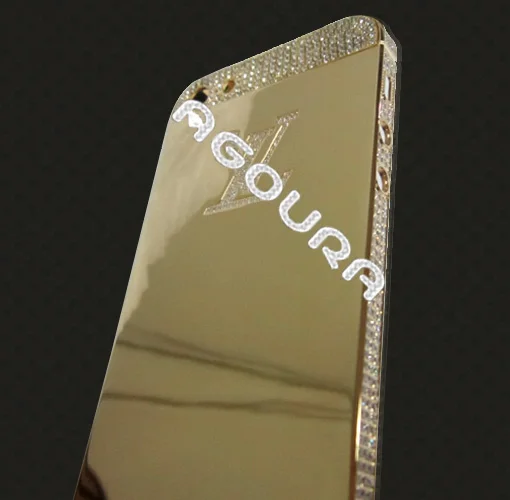 

Gold/Platinum/Rose Gold Housing With Diamond Frame For IPhone5G Mini Back Plate Battery Cover Housing, 24k real gold, rose gold, platinum