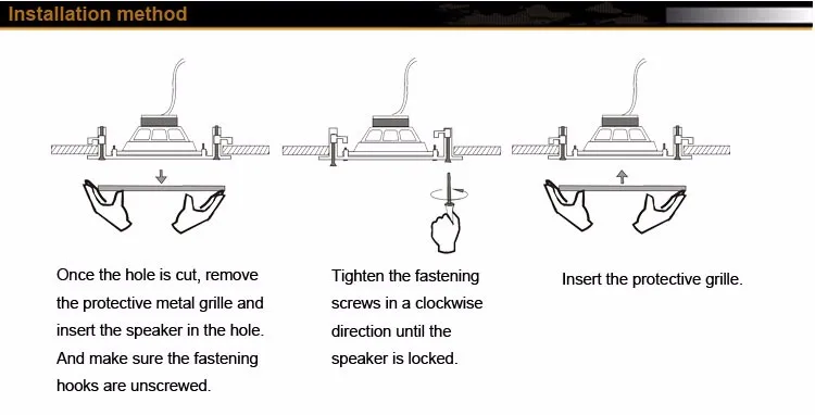  Bass & Treble Ceiling 2-Way Coaxial Speaker For Background Music