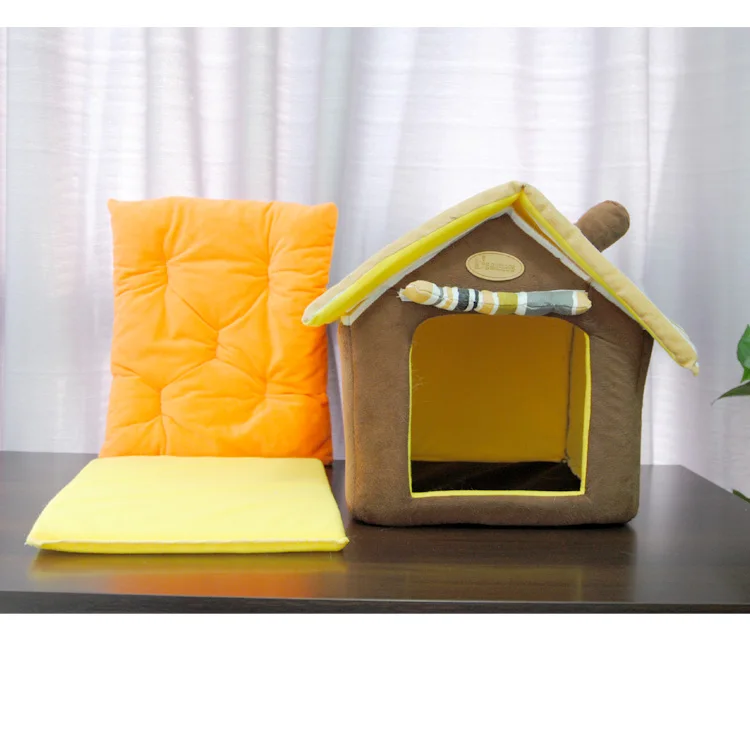 New Fashion Striped Removable Cover Mat Dog House Dog Beds For Small Medium Dogs Pet Products House Pet Beds for Cat