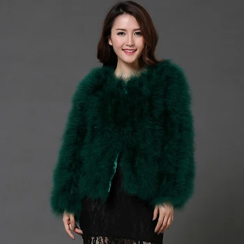 ostrich feather jacket