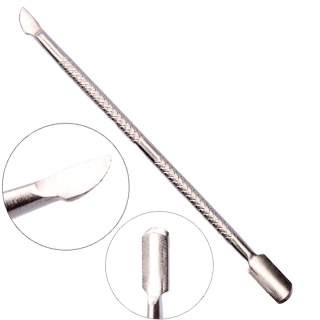 

Stainless steel nail cuticle pusher double head nail pusher 1pc, Sillver