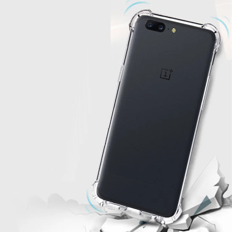 

Wholesale Shockproof Mobile Phone Cover Case for oneplus 5 Soft Clear TPU Back Cover, Transparent