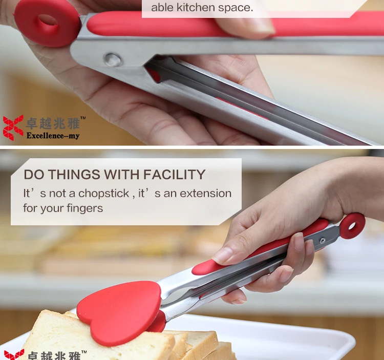 16 Inch High Heat Stainless Steel Locking Food Cooking Tongs With