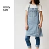 Utility Soft Jean denim Apron by Using Special Washes and Distressing Methods for Professional for man and woman