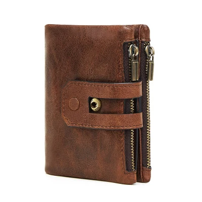 

RFID Blocking Slim Woman Card Case Leather Men Bag Wallet