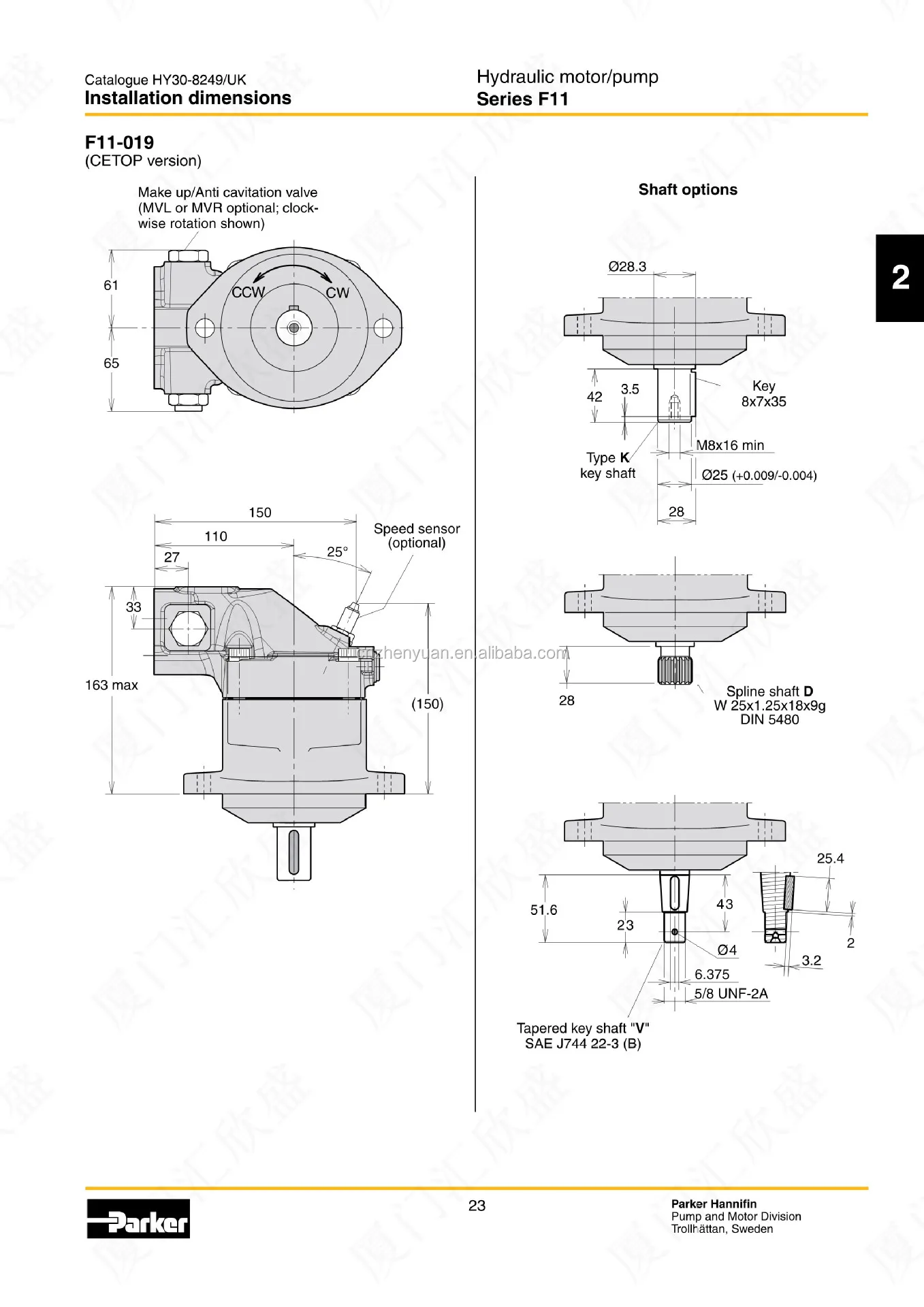 Parker Hydraulic Motor F11019sbsss000mvro Buy Parker Hydraulic