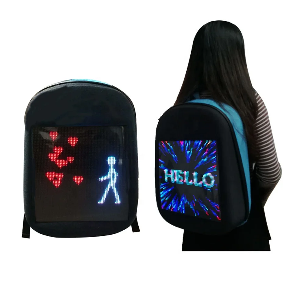 

signal led backpack with led lights advertising electronic backpack