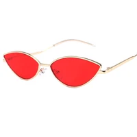 

wholesale small order stock 2018 new butterfly cat eye plate reflective sunglasses men and women Korea glasses