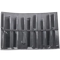 

Comb Set 9PCS Barber Cutting Combs Hair Brush Kit With Pouch Anti Static Carbon Hair Comb Hair Styling Tools