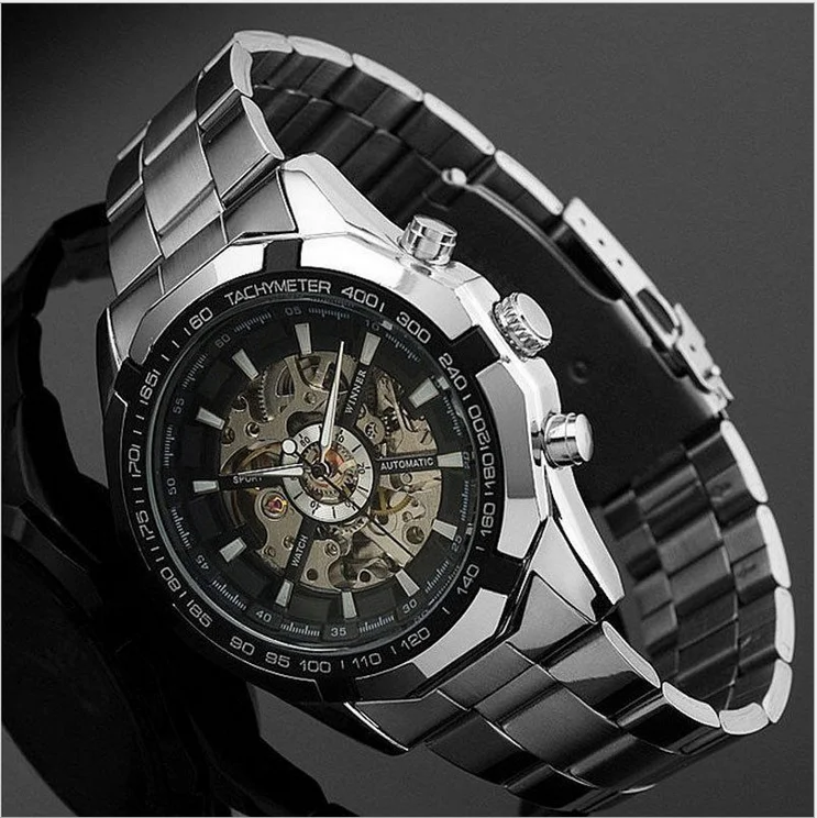 

2017 Mens Watches top brand luxury Winner Fashion Skeleton Clock Men Sport Watch Automatic Mechanical Watches Relogio Masculino, Colourful
