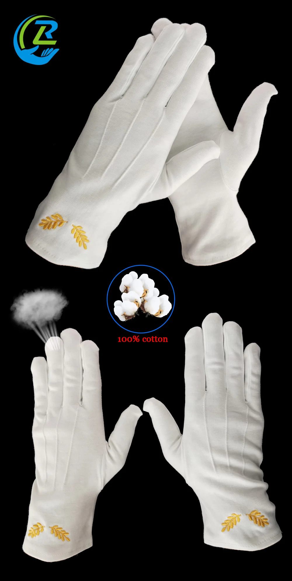 pure cotton gloves