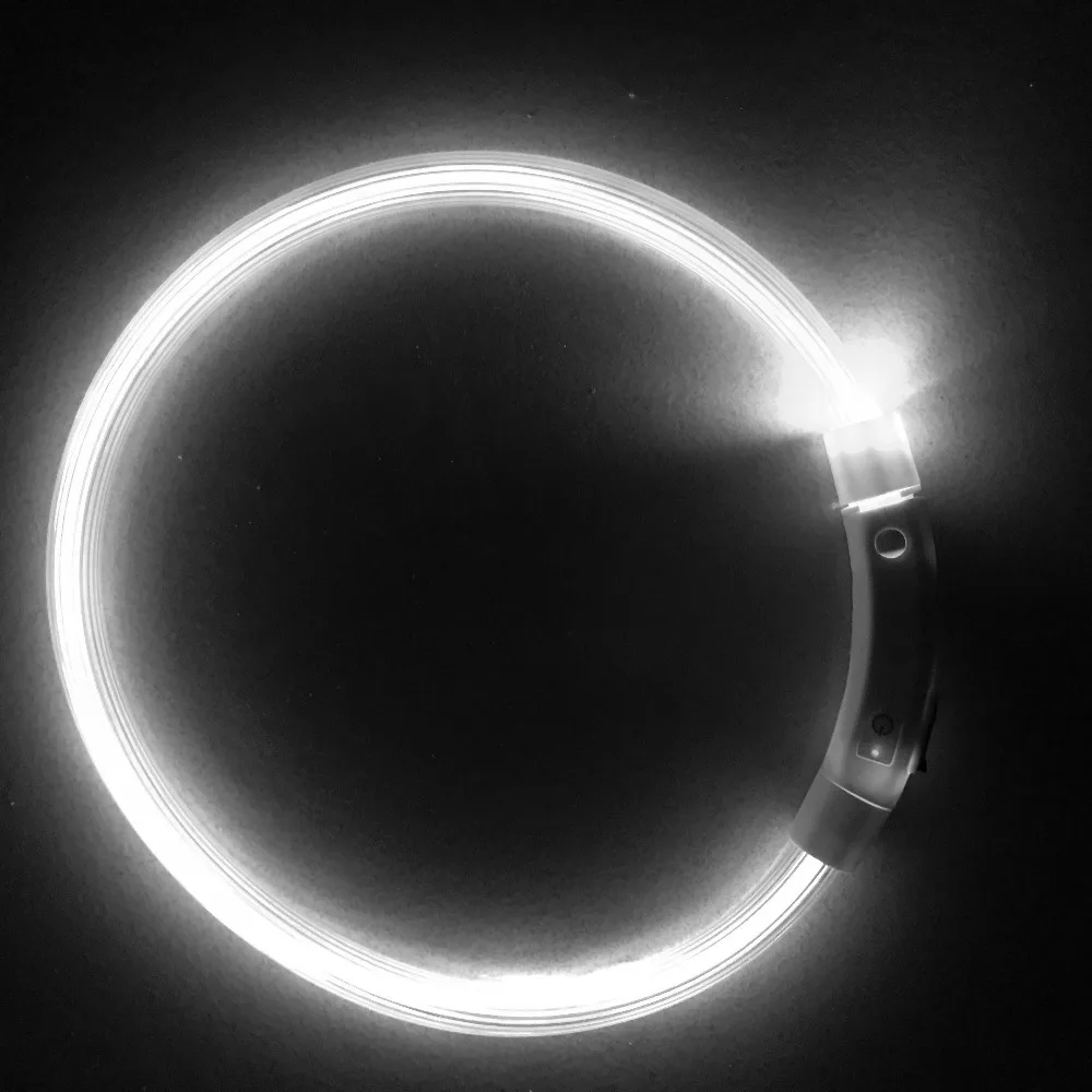 

Stylish Rechargeable PVC Round Tube Dog Collar LED