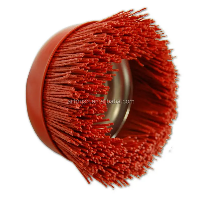 75mm Red Nylon Filament Abrasive Cup Brush Buy Nylon Filament