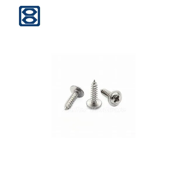 
Zinc DIN968 Inch Cross recessed round head self tapping screws 