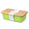 Green Kitchen bamboo plastic bread box with bamboo lid