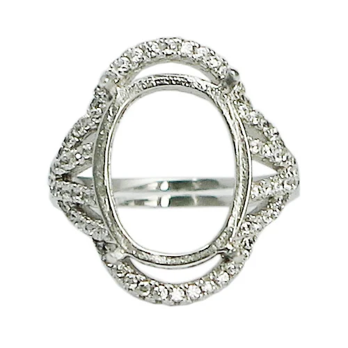 

Beadsnice retro style sterling silver wedding tray wholesale ring setting without stones ID 31789