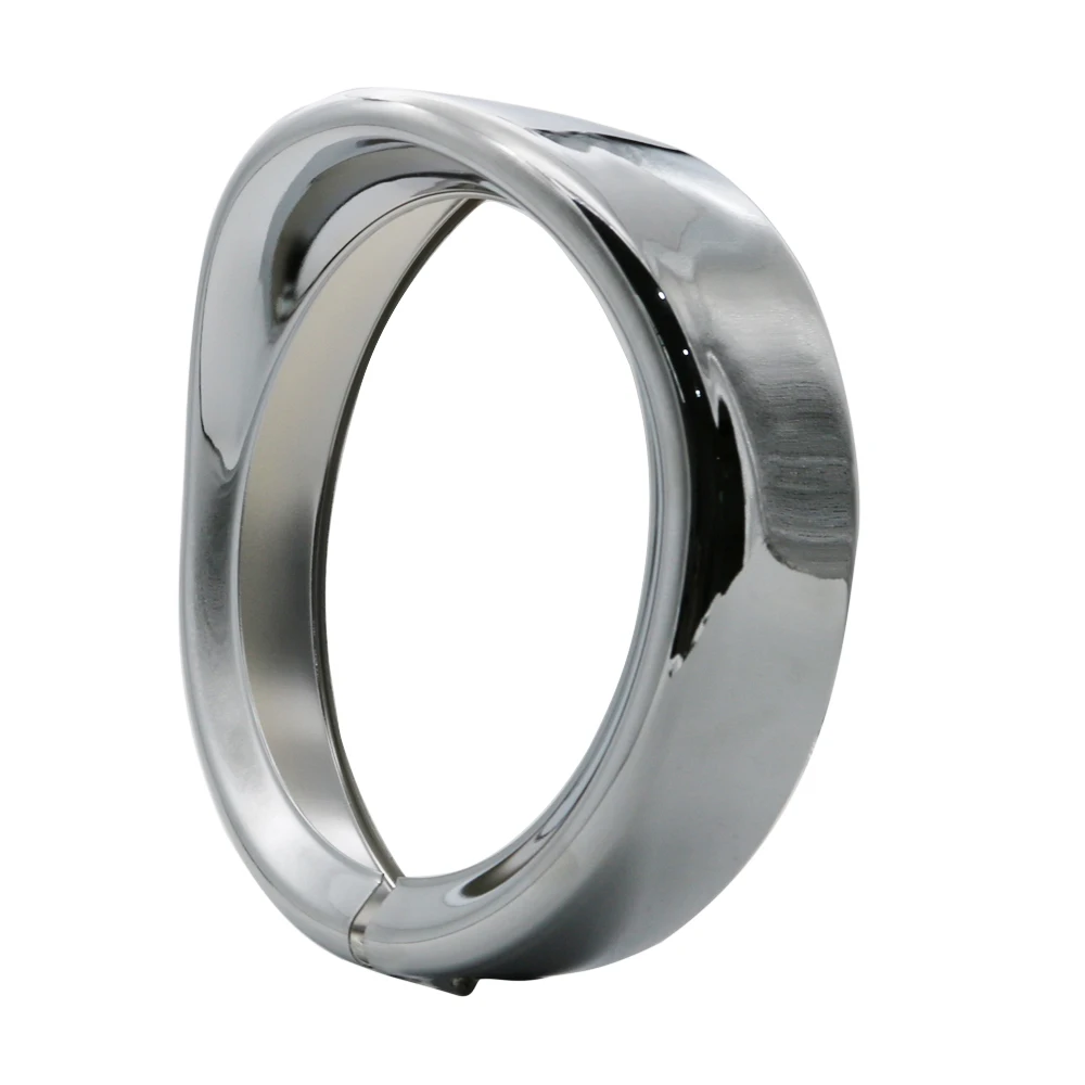 Chrome/black 7 Inch Frenched Led Headlight Visor Trim Ring - Buy Led ...