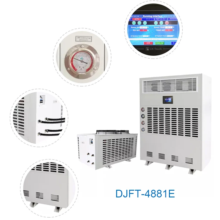 
DJFT-4881E Cooling Air Compressor Temperature Adjustable Adsorption Dehumidifier 