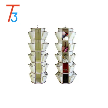 5 Shelf New Fabric Hanging Rotating Shoe Closet Organizer Buy