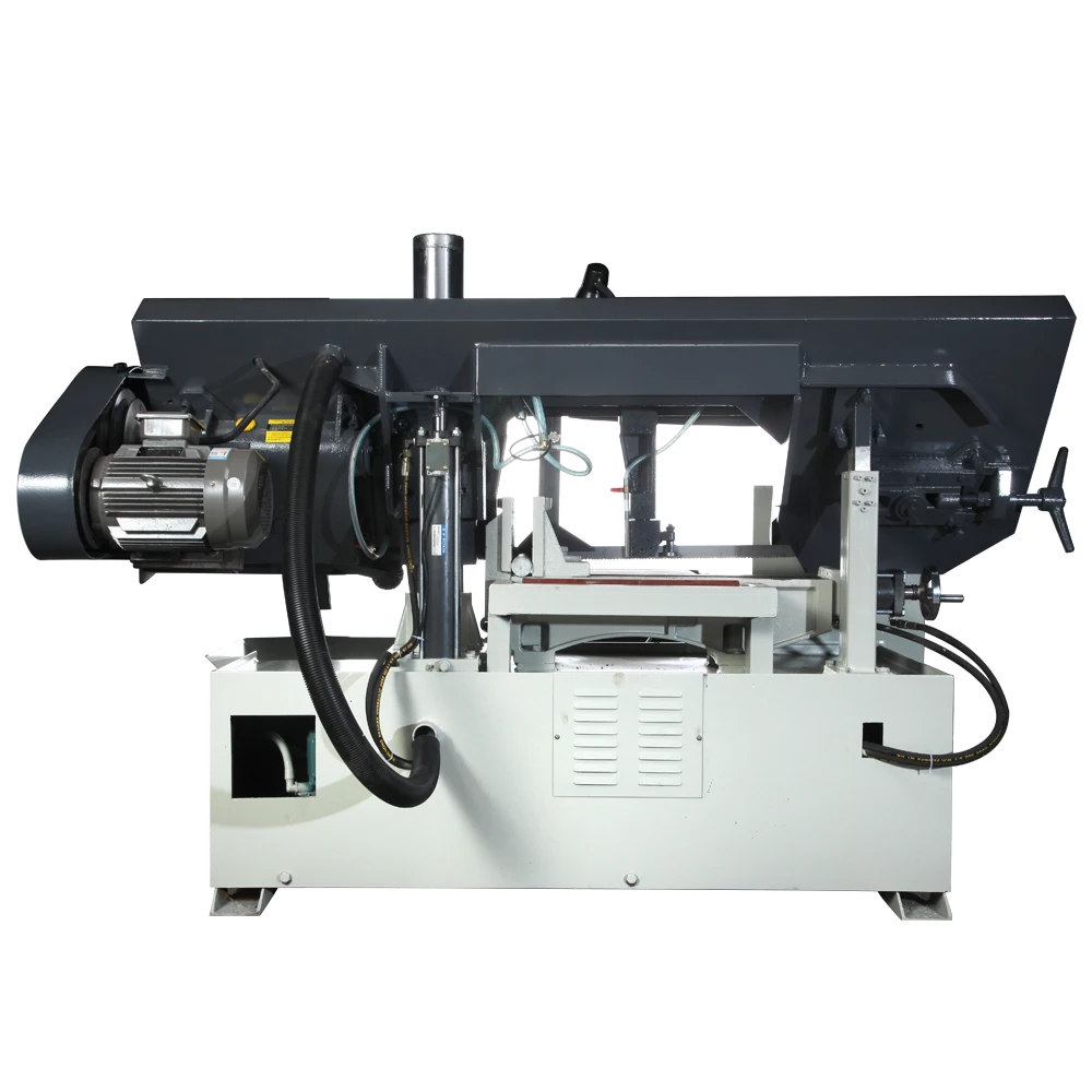 
HUOXIAN GB4230 New band sawing machine semi-automatic horizontal gantry band saw machine cuts metals includes a band saw blade 