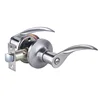 Zinc Alloy Tubular Lever Everset Lock Glass Door Handle Lock For Toilet