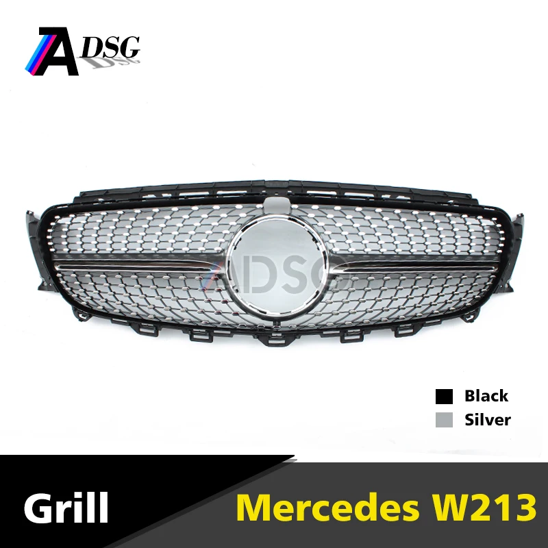  MCARCAR KIT Front Hood Grill Grille for Mercedes-Benz W213 E250  E300 E450 2016-2020 (models with camera) Conversion Front Kidney  Grille-Gloss Black : Automotive