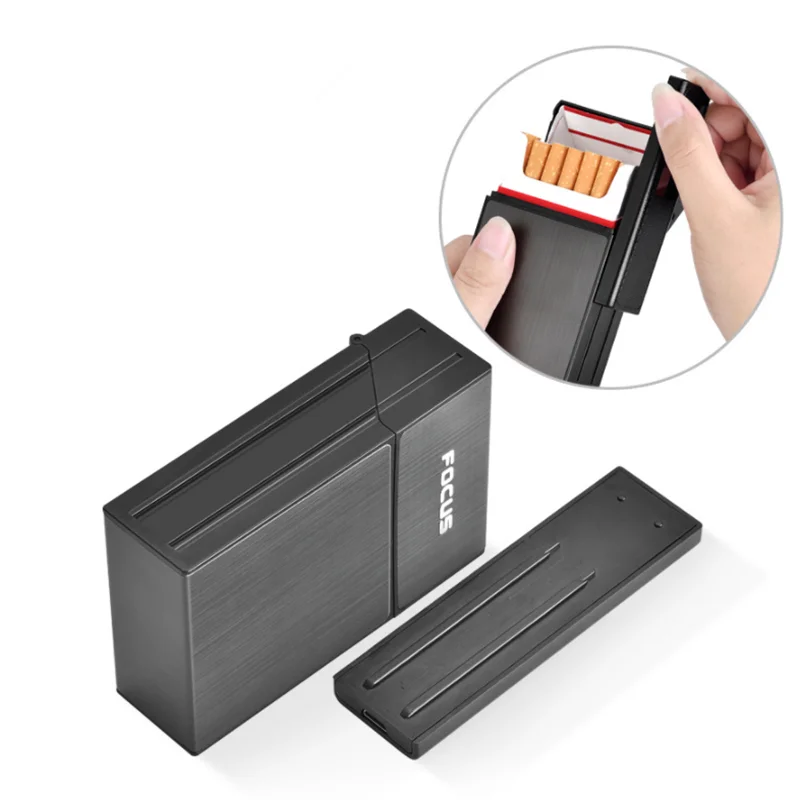 

20 pcs filling cigarette case with lighter, 8 colors