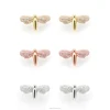 925 Sterling Silver Jewelry Rhodium Rose Gold Plated Dragonfly CZ Polished Fashion Pireced Stud Earrings Jewelry Women wholesale