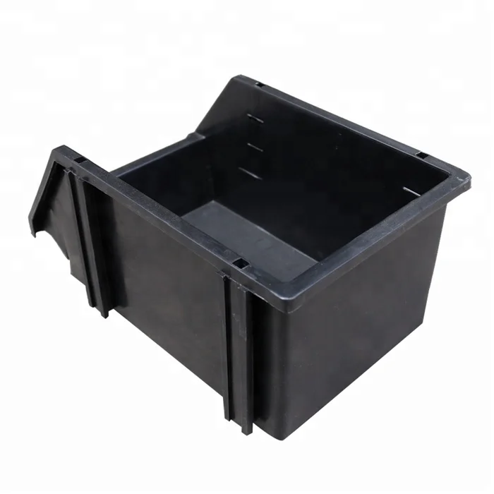 

QS Large Plastic Storage Drawers Bins Black Plastic Storage Bins for Spare Parts Wholesale Custom Stackable Plastic Stacking, Customized color