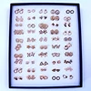 Small Lot Wholesale 50pairs Mixed Designs Gold Or Rhodium Plating Alloy Gold Earring Models