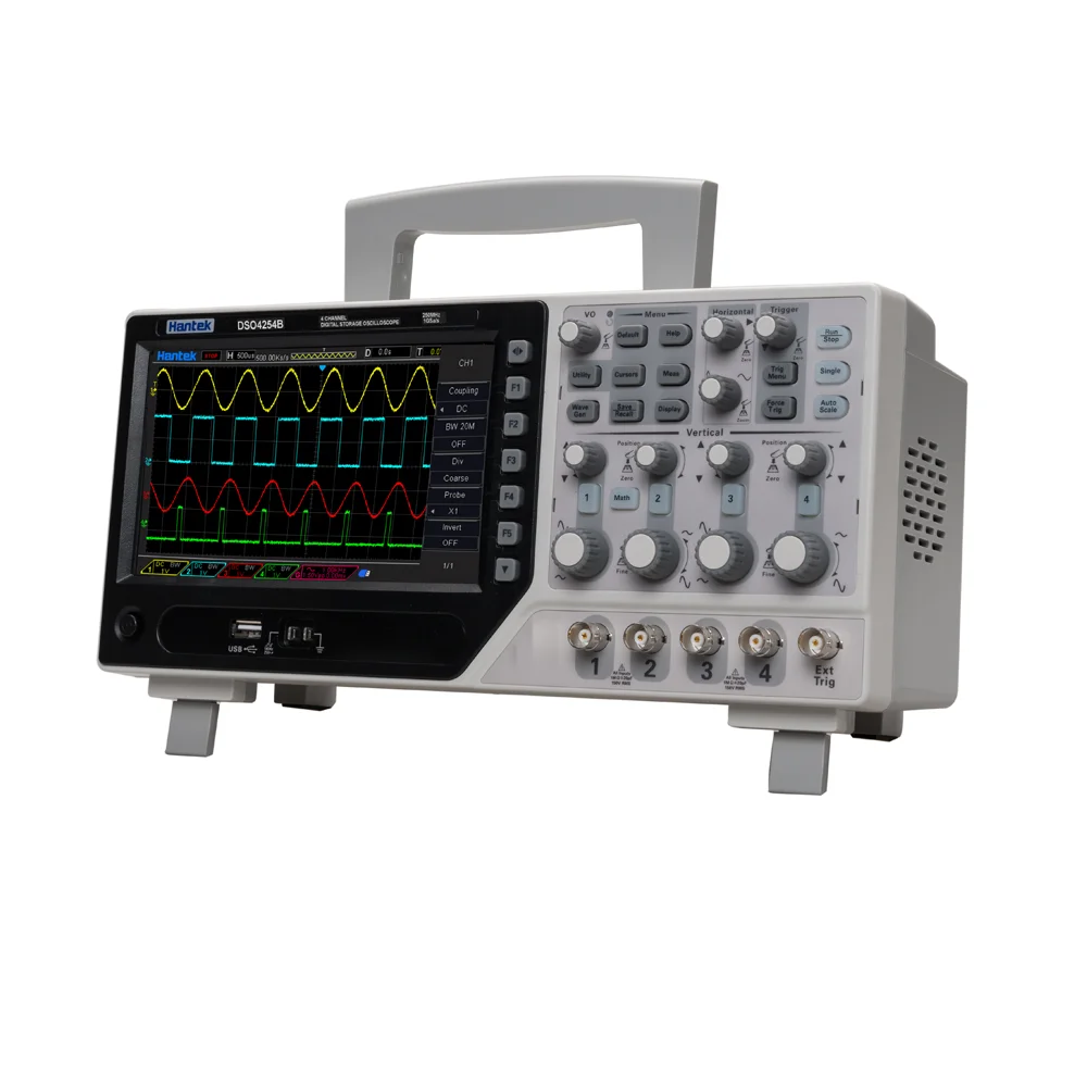 

Hantek DSO4084B Digital Oscilloscope 4 Channels 80MHZ Bandwidth Portable USB Osciloscopio Portatil +EXT+DVM+Auto Range Function