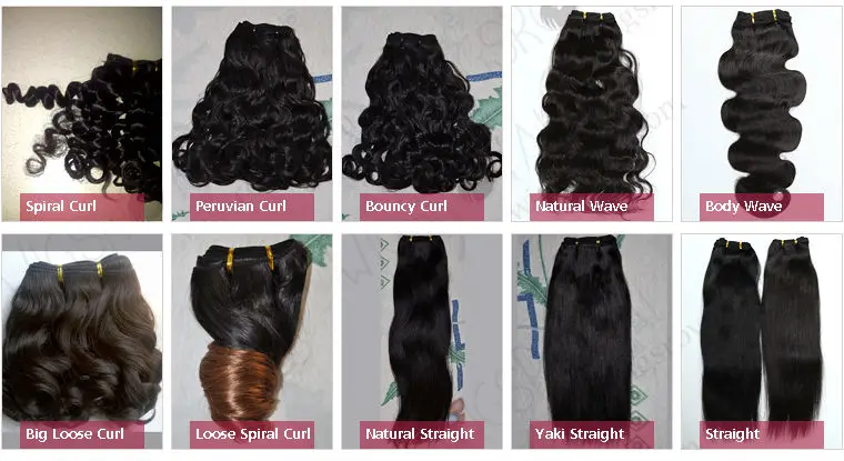 Top Quality Raw Different Types Of Curly Mixed Color Remy Hair