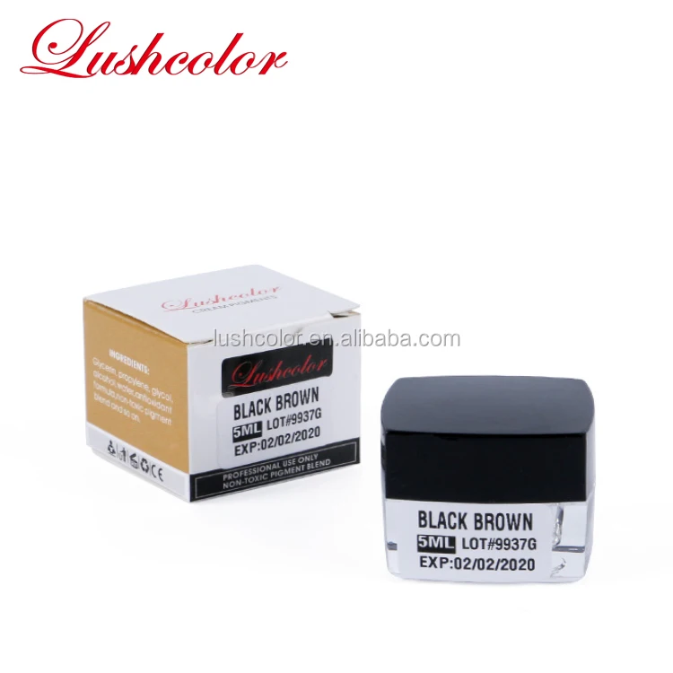 

Lushcolor Permanent makeup cream pigment for eyebrow embroidery microblading 5ML, Light brown(18 colors)