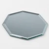 silver octagon acrylic mirror coster custom beveled plexiglass mirror cut mat tea coaster