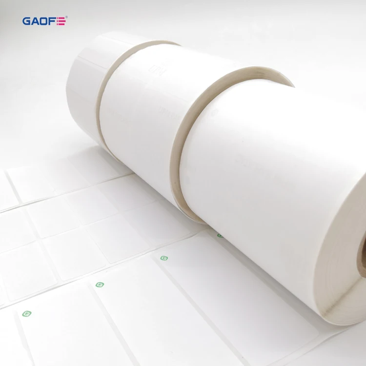 

polyester thermal transfer labels waterproof printed polyester label, White