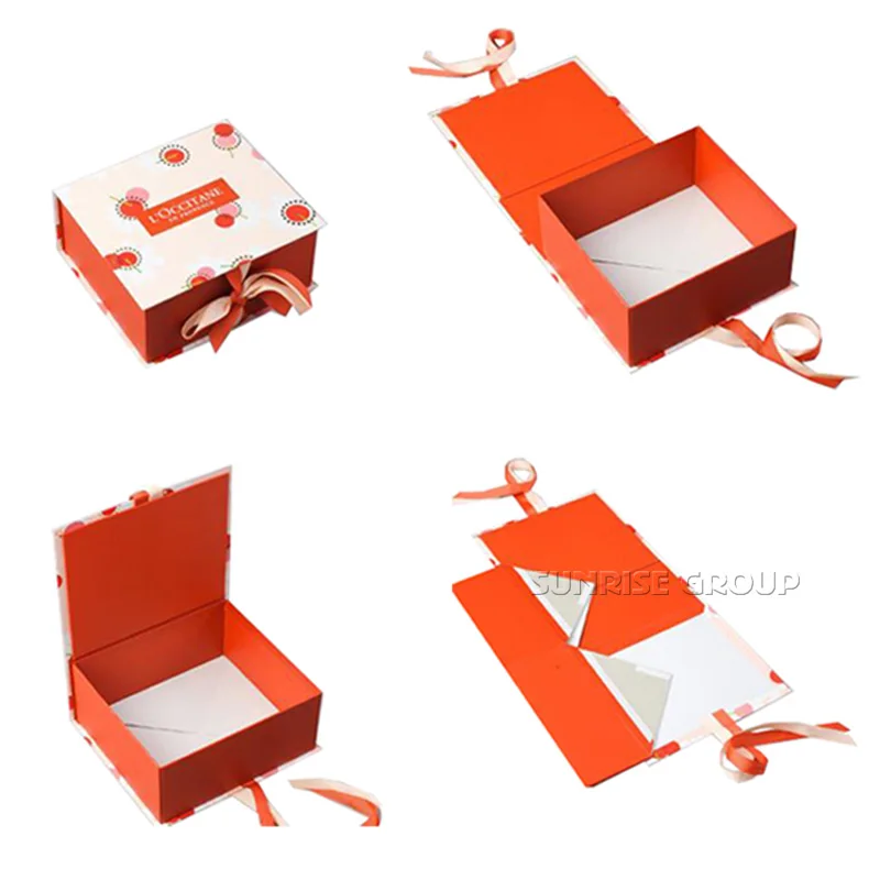 Luxury Elegant Paper Printing Fold Magnetic Closure Box