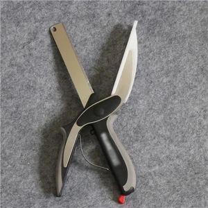 Image of With LOGO as seen on tv clever cutter 2-in-1 knife and cutting board food chopper kitchen scissors