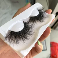 

wholesale lashes 5d 3d mink eyelashes 25 mm mink eyelash with clear round acrylic empty lash case