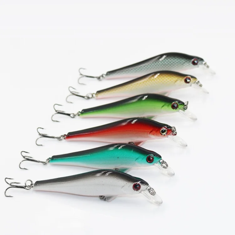 

Minnow Hard Bait 95mm/11g Fishing Lures Sinking with Trebke Hooks Swimbait Hard Lure for Carp Fishing D Contact Fishing Minnow, See pictures