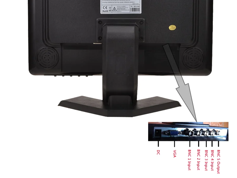 17" 42cm  Quadbild CCTV Monitor Überwachung Überwachungsmonitor BNC 4fach Split 