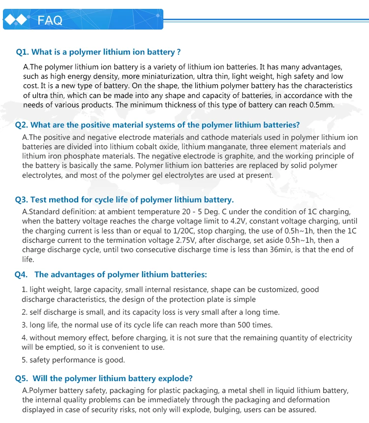 lipo batteries polymer lithium battery 105573