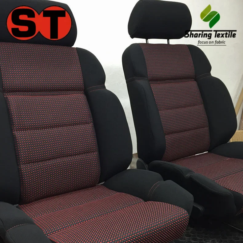 Smooth Luxury Surface Black & Gray Motor Trend M294-GR Honeycomb Synthetic Leather Car Seat Covers Breathable Knit Mesh Primum Fabric 