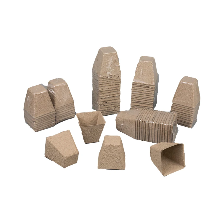 100 Biodegradable & Compostable & Recyclable Paper Pulp Plant Pot8cm