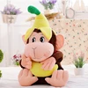 30cm sitting holding banana on hand cute stuffed toy monkey plush