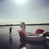 Giant nice Rainbow Inflatable Unicorn Pool Float giant inflatable Party Bird Island
